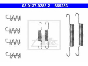 ATE 03.0137-9283.2 priedų komplektas, stovėjimo stabdžių trinkelės 
 Stabdžių sistema -> Rankinis stabdys