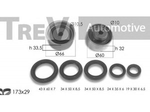 TREVI AUTOMOTIVE KD1442S paskirstymo diržo komplektas 
 Techninės priežiūros dalys -> Papildomas remontas