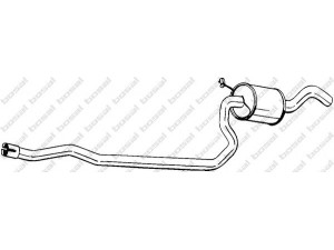 BOSAL 287-223 vidurinis duslintuvas 
 Išmetimo sistema -> Duslintuvas
7135920, 7228679