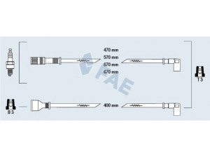 FAE 83820 uždegimo laido komplektas 
 Kibirkšties / kaitinamasis uždegimas -> Uždegimo laidai/jungtys
32722-PJ0-620, GHT 259