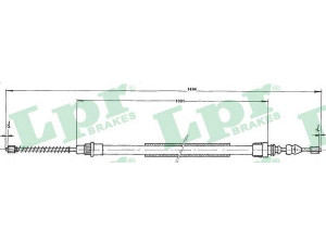 LPR C0698B trosas, stovėjimo stabdys 
 Stabdžių sistema -> Valdymo svirtys/trosai
6006000596, 6006000596
