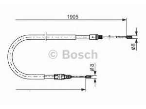 BOSCH 1 987 477 237 trosas, stovėjimo stabdys 
 Stabdžių sistema -> Valdymo svirtys/trosai
4745 Z4, 4745 Z4