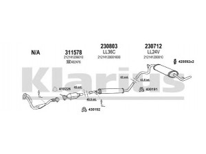 KLARIUS 490041E išmetimo sistema 
 Išmetimo sistema -> Išmetimo sistema, visa