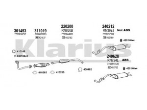 KLARIUS 720691E išmetimo sistema 
 Išmetimo sistema -> Išmetimo sistema, visa