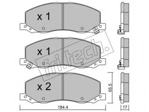 fri.tech. 860.0 stabdžių trinkelių rinkinys, diskinis stabdys 
 Techninės priežiūros dalys -> Papildomas remontas
13237752, 1605202, 13237752, 13237752