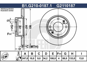 GALFER B1.G210-0187.1 stabdžių diskas 
 Dviratė transporto priemonės -> Stabdžių sistema -> Stabdžių diskai / priedai
91 508 338, 95 661 748, 96 070 525