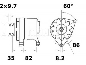 MAHLE ORIGINAL MG 403 kintamosios srovės generatorius
73327984, A 188 590 A1, 388189A1