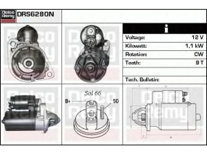 DELCO REMY DRS6280N starteris 
 Elektros įranga -> Starterio sistema -> Starteris
M000T86781, M0T86781, 1202138, 1202144