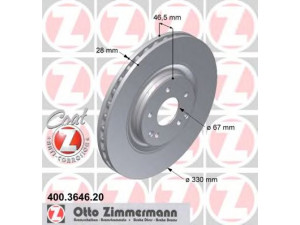 ZIMMERMANN 400.3646.20 stabdžių diskas 
 Dviratė transporto priemonės -> Stabdžių sistema -> Stabdžių diskai / priedai
203 421 0412