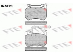 FTE BL2604A1 stabdžių trinkelių rinkinys, diskinis stabdys 
 Techninės priežiūros dalys -> Papildomas remontas
77364900, 77365202