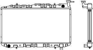 SAKURA  Automotive 1341-0214 radiatorius, variklio aušinimas