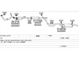 MTS C310033006907 išmetimo sistema 
 Išmetimo sistema -> Išmetimo sistema, visa