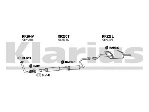 KLARIUS 120096U išmetimo sistema 
 Išmetimo sistema -> Išmetimo sistema, visa