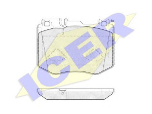 ICER 182195 stabdžių trinkelių rinkinys, diskinis stabdys 
 Techninės priežiūros dalys -> Papildomas remontas
008 420 18 20, 008 420 19 20