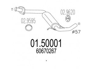MTS 01.50001 vidurinis duslintuvas 
 Išmetimo sistema -> Duslintuvas
60670267