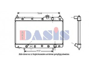 AKS DASIS 100023N radiatorius, variklio aušinimas 
 Aušinimo sistema -> Radiatorius/alyvos aušintuvas -> Radiatorius/dalys
19010P3F901, 19010P3F902