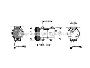 AVA QUALITY COOLING FDK283 kompresorius, oro kondicionierius 
 Oro kondicionavimas -> Kompresorius/dalys
1108744, 97VW19D629AA
