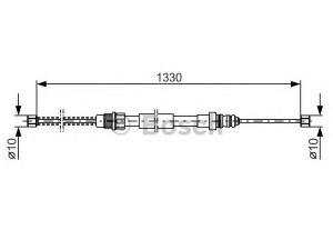 BOSCH 1 987 477 156 trosas, stovėjimo stabdys 
 Stabdžių sistema -> Valdymo svirtys/trosai
77 00 754 882