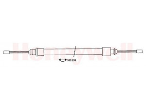 BENDIX 432802B trosas, stovėjimo stabdys 
 Stabdžių sistema -> Valdymo svirtys/trosai
4745E9, 4745T5, 474622, 474626