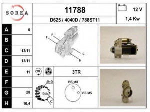 EAI 11788 starteris 
 Elektros įranga -> Starterio sistema -> Starteris