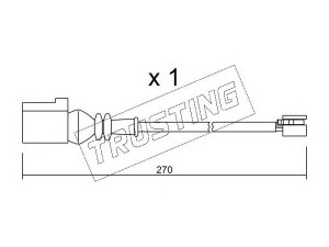 TRUSTING SU.246 įspėjimo kontaktas, stabdžių trinkelių susidėvėjimas 
 Stabdžių sistema -> Susidėvėjimo indikatorius, stabdžių trinkelės
1J0 615 121, 1J0 615 121