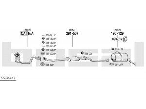 BOSAL 024.981.01 išmetimo sistema 
 Išmetimo sistema -> Išmetimo sistema, visa