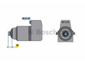 BOSCH 0 001 417 036 starteris 
 Elektros įranga -> Starterio sistema -> Starteris
88 26201 6200, 003 151 66 01, A 003 151 66 01