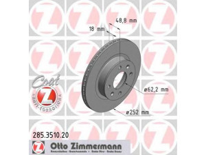 ZIMMERMANN 285.3510.20 stabdžių diskas 
 Stabdžių sistema -> Diskinis stabdys -> Stabdžių diskas
51712-0X700, 51712-B9000, 51712-07700