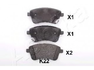 ASHIKA 50-0K-K22 stabdžių trinkelių rinkinys, diskinis stabdys 
 Techninės priežiūros dalys -> Papildomas remontas
58101-1PA00