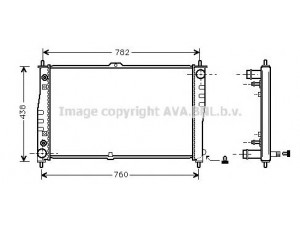 AVA QUALITY COOLING KAA2019 radiatorius, variklio aušinimas 
 Aušinimo sistema -> Radiatorius/alyvos aušintuvas -> Radiatorius/dalys
0K52B15200, 0K52B15200A, 0K55415200A