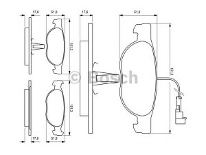 BOSCH 0 986 424 246 stabdžių trinkelių rinkinys, diskinis stabdys 
 Techninės priežiūros dalys -> Papildomas remontas
71752989, 71770953, 77362084, 77362199