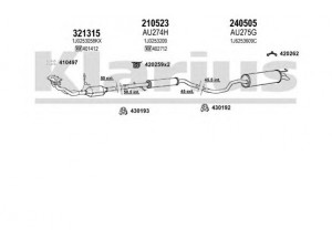 KLARIUS 930701E išmetimo sistema 
 Išmetimo sistema -> Išmetimo sistema, visa