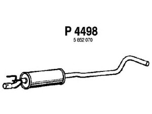 FENNO P4498 vidurinis duslintuvas 
 Išmetimo sistema -> Duslintuvas
5852070