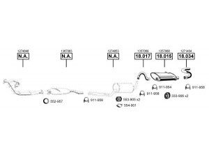 ASMET VO185385 išmetimo sistema 
 Išmetimo sistema -> Išmetimo sistema, visa
