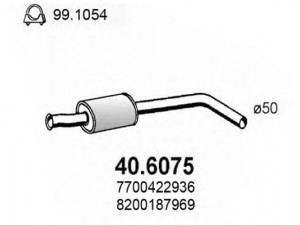 ASSO 40.6075 vidurinis duslintuvas 
 Išmetimo sistema -> Duslintuvas
7500187969, 7700422936