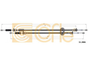 COFLE 11.2886 trosas, neautomatinė transmisija 
 Transmisija -> Neautomatinė pavarų dėžė -> Transmisijos valdymas
7700314710, 7701470938