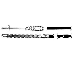 KAWE VO02134 trosas, stovėjimo stabdys 
 Stabdžių sistema -> Valdymo svirtys/trosai
3457229, 34572297