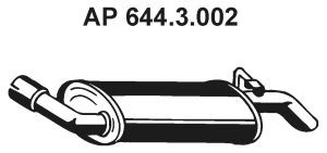 EBERSPÄCHER 644.3.002 galinis duslintuvas 
 Išmetimo sistema -> Duslintuvas
1460239, 6587738, 7090353