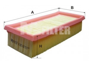 MFILTER K 182 oro filtras 
 Techninės priežiūros dalys -> Techninės priežiūros intervalai
5003 239, 5012 634, 5016 988, 860 X 9601 AFA