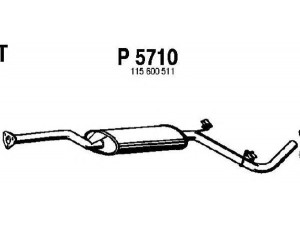 FENNO P5710 vidurinis duslintuvas 
 Išmetimo sistema -> Duslintuvas
007590576, 007590594, 007590645