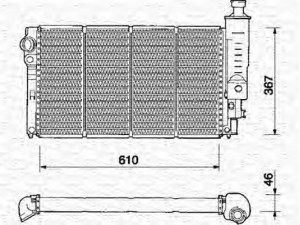 MAGNETI MARELLI 350213341000 radiatorius, variklio aušinimas 
 Aušinimo sistema -> Radiatorius/alyvos aušintuvas -> Radiatorius/dalys
1301G2, 1301JL, 9605343780