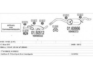 MTS C210702016304 išmetimo sistema 
 Išmetimo sistema -> Išmetimo sistema, visa
