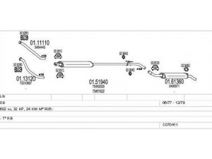 MTS C070411007275 išmetimo sistema 
 Išmetimo sistema -> Išmetimo sistema, visa
