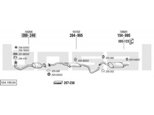 BOSAL 034.199.64 išmetimo sistema 
 Išmetimo sistema -> Išmetimo sistema, visa