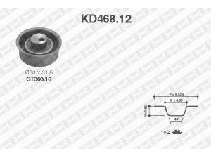 SNR KD468.12 paskirstymo diržo komplektas 
 Techninės priežiūros dalys -> Papildomas remontas
13070-01M00