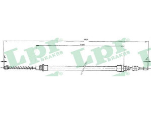 LPR C0664B trosas, stovėjimo stabdys 
 Stabdžių sistema -> Valdymo svirtys/trosai
7704001812, 7704001812