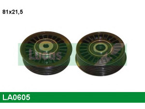 LUCAS ENGINE DRIVE LA0605 kreipiantysis skriemulys, V formos rumbuotas diržas 
 Diržinė pavara -> V formos rumbuotas diržas/komplektas -> Laisvasis/kreipiamasis skriemulys