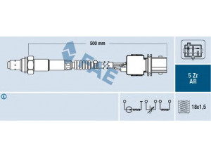 FAE 75018 lambda jutiklis 
 Variklis -> Variklio elektra
22641 AA080, 22641 AA100