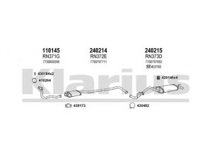 KLARIUS 720166E išmetimo sistema 
 Išmetimo sistema -> Išmetimo sistema, visa