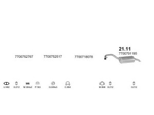 POLMO POLMO08892 išmetimo sistema 
 Išmetimo sistema -> Išmetimo sistema, visa